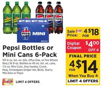 ShopRite Bottles or Mini Cans 6-Pack offer