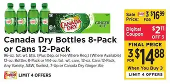 ShopRite Bottles 8-Pack or Cans 12-Pack offer