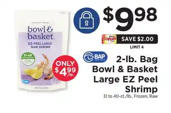ShopRite 2- lb. Bag Large EZ Peel Shrimp offer