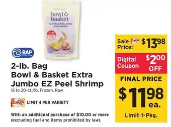 ShopRite 2-lb. Bag Extra Jumbo EZ Peel Shrimp offer