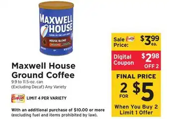 ShopRite Ground Coffee offer
