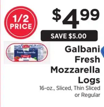 ShopRite Galbani Fresh Mozzarella Logs offer