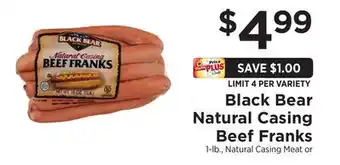 ShopRite Natural Casing Beef Franks offer