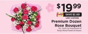 ShopRite Premium Dozen Rose Bouquet offer