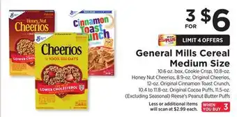 ShopRite Cereal Medium Size offer