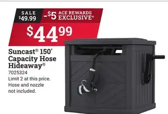 Ace Hardware Suncast 150' Capacity Hose Hideaway offer