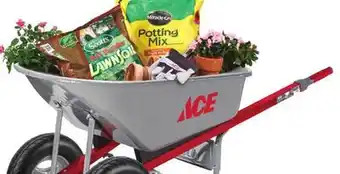 Ace Hardware Ace 6 Cu. Ft. Dual Wheel Steel Wheelbarrow offer