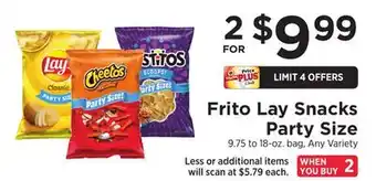 ShopRite Snacks Party Size offer
