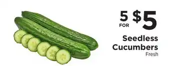 ShopRite Seedless Cucumbers offer