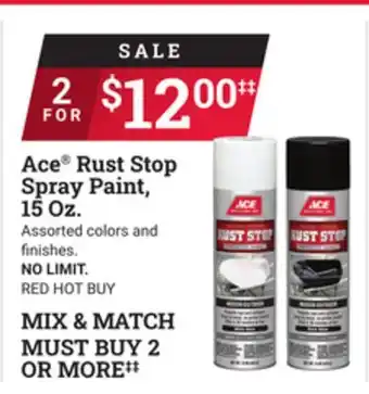 Ace Hardware Ace Rust Stop Spray Paint, 15 Oz offer