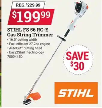 Ace Hardware STIHL FS 56 RC-E Gas String Trimmer offer