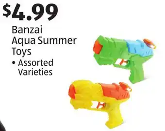 Aldi Banzai Aqua Summer Toys offer