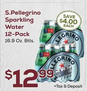 DeCicco & Sons S. Pellegrino Sparkling Water 12-Pack offer