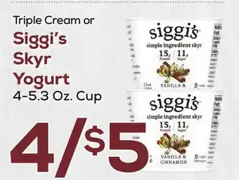 DeCicco & Sons Siggi's Skyr Yogurt offer