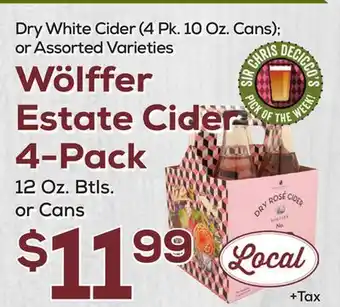 DeCicco & Sons Wölffer Estate Cider 4-Pack offer