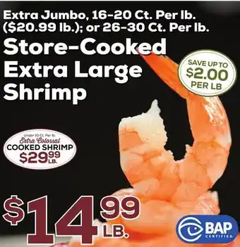 DeCicco & Sons Store-Cooked Extra Large Shrimp offer