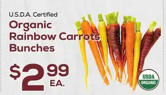 DeCicco & Sons Organic Rainbow Carrots Bunches offer