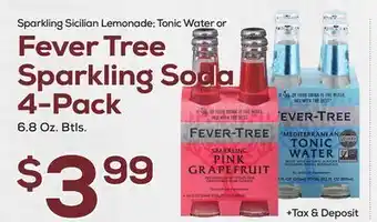 DeCicco & Sons Fever Tree Sparkling Soda 4-Pack offer