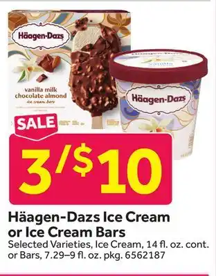 Stop&Shop Häagen-Dazs Ice Cream or Ice Cream Bars offer