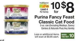 The Fresh Grocer Fancy Feast Classic Cat Food offer