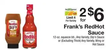 The Fresh Grocer RedHot Sauce offer