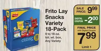 The Fresh Grocer Snacks Variety 18-Pack offer