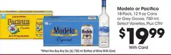 Ralphs Modelo or Pacifico offer