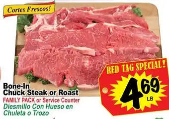 Superior Grocers Bone-In Chuck Steak or Roast offer