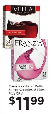 Food 4 Less Franzia or Peter Vella offer