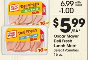 Ralphs Oscar Mayer Deli Fresh Lunch Meat offer