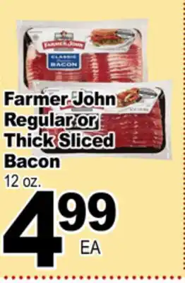 Superior Grocers Farmer John Regular or Thick Sliced Bacon offer