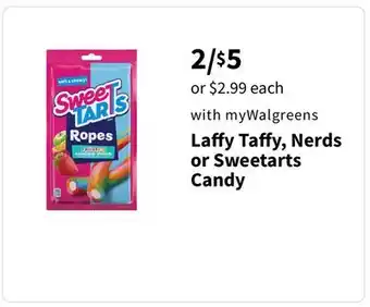 Walgreens Nerds or Sweetarts Candy offer