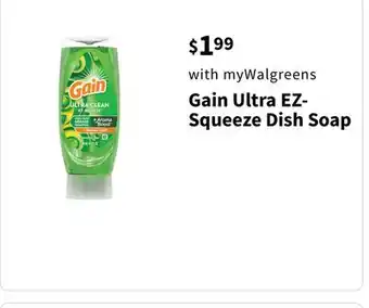 Walgreens Gain Ultra EZ-Squeeze Dish Soap offer