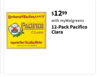 Walgreens 12-Pack Pacifico Clara offer