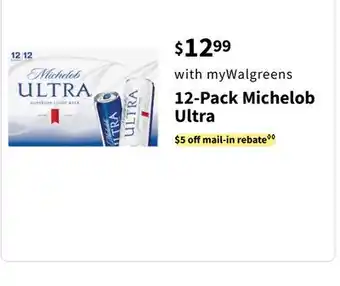 Walgreens 12-Pack Michelob Ultra offer