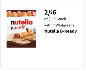 Walgreens Nutella B-Ready offer