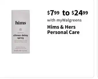 Walgreens Hims & Hers Personal Care offer