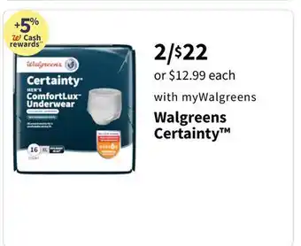 Walgreens Walgreens Certainty offer