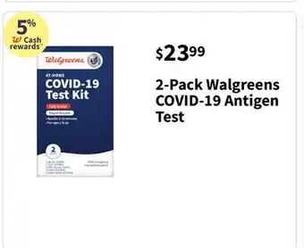 Walgreens 2-Pack Walgreens COVID-19 Antigen Test offer