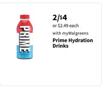 Walgreens Prime Hydration Drinks offer