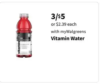 Walgreens Vitamin Water offer