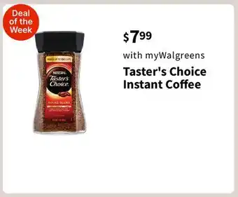 Walgreens Taster's Choice Instant Coffee offer