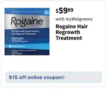 Walgreens Rogaine Hair Regrowth Treatment offer