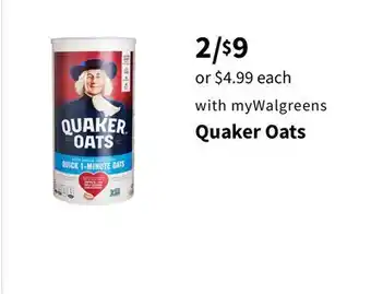 Walgreens Quaker Oats offer