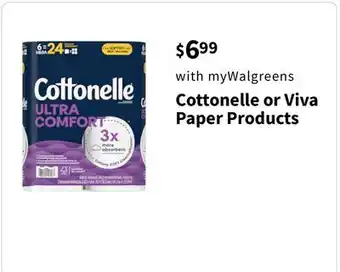 Walgreens Cottonelle or Viva Paper Products offer