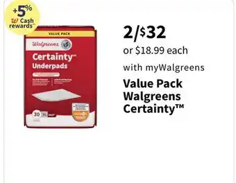 Walgreens Value Pack Walgreens Certainty offer