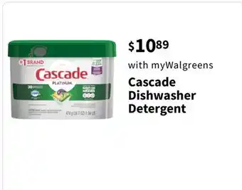 Walgreens Cascade Dishwasher Detergent offer