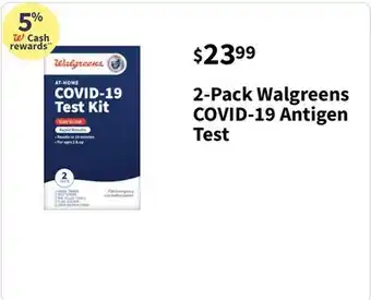 Walgreens 2-Pack Walgreens COVID-19 Antigen Test offer