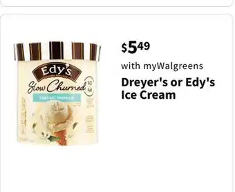 Walgreens Dreyer's or Edy's Ice Cream offer