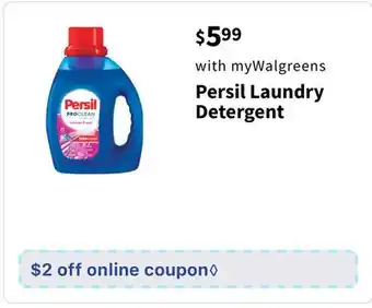 Walgreens Persil Laundry Detergent offer